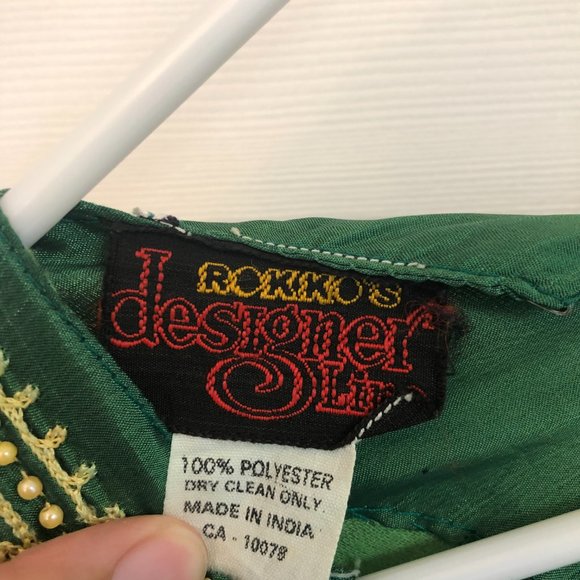 Handmade Embroidered Kurta Set With Green Lucknowi Chikankari Straight Kurta - Picture 3 of 14